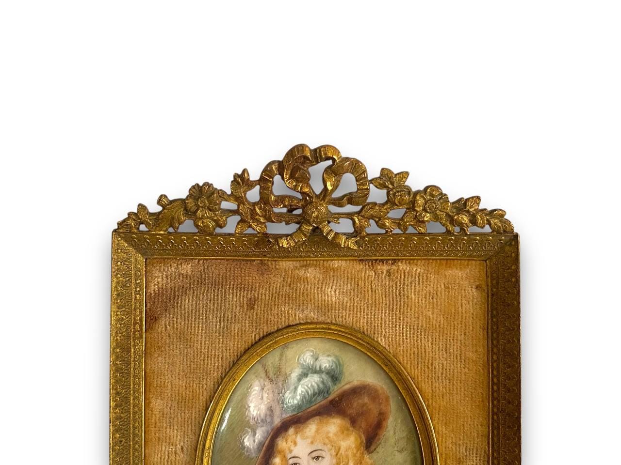 Original and very old French ivory miniature 