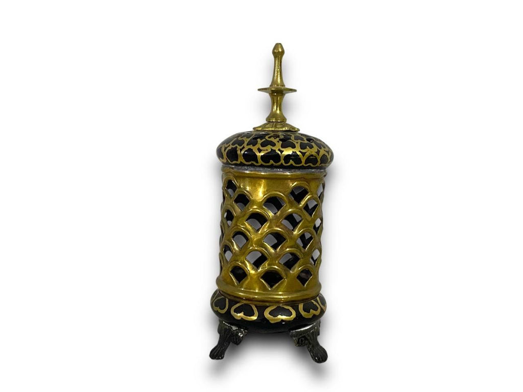 Pair of oriental copper candlesticks 