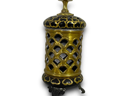 Pair of oriental copper candlesticks 