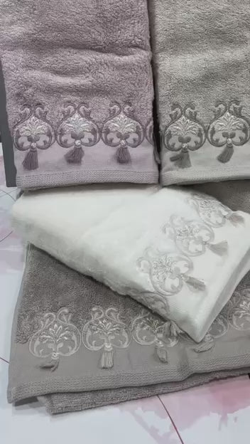Pupilla Hira Turkish Face Towel Set – 6 Pieces