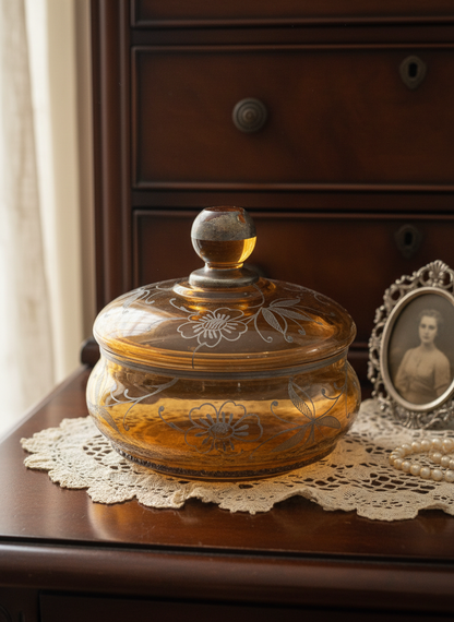 Vintage Silver Bonbonniere bohemian 