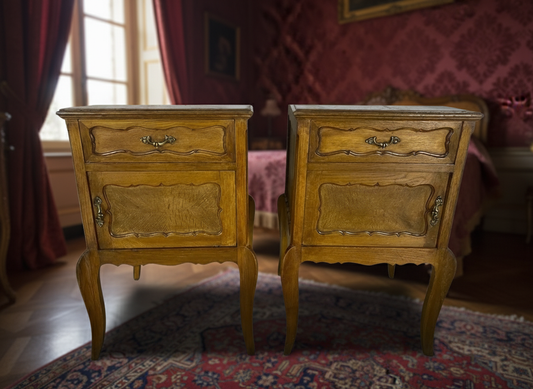 Set of 2 vintage German side tables