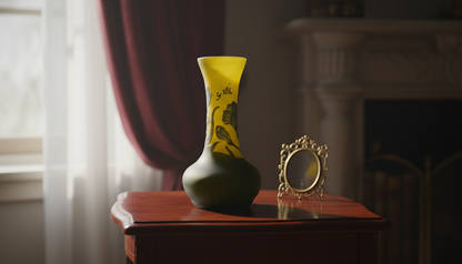 Antique Roman Galle-Style Handcrafted Glass Vase