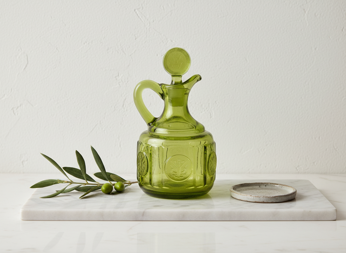 Original Antique Fostoria American Cruet with Stopper — Coin Pattern (Est. 1887)