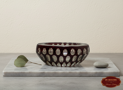 Vintage Egermann Bohemian Crystal Ashtray